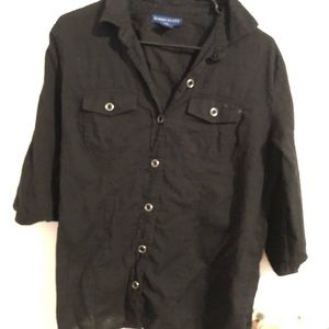 Women’s black button-down